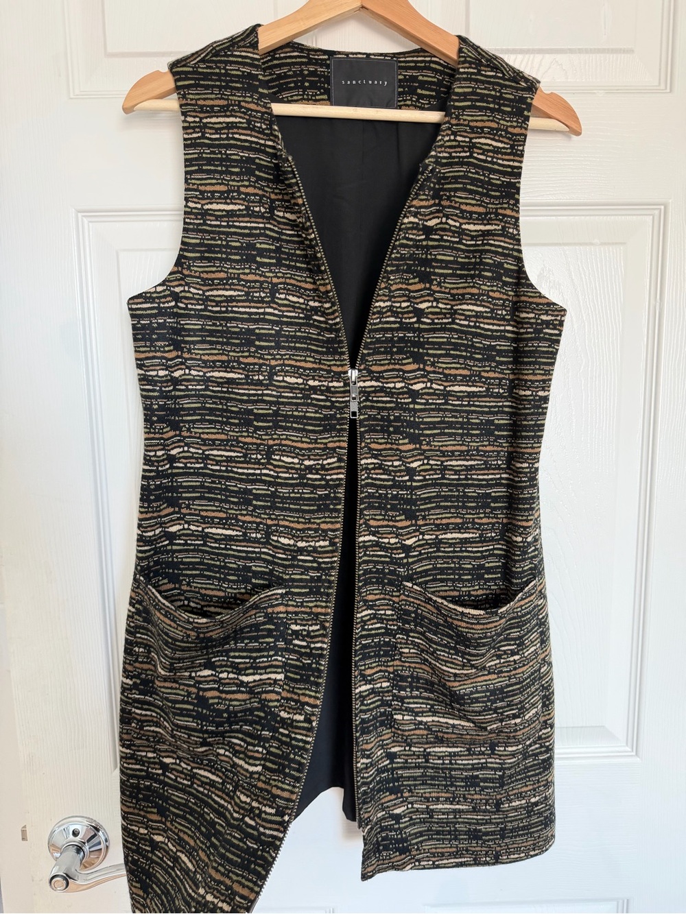 SanctuaryBlack, Camel, Green, and White Knit Vest/Dress